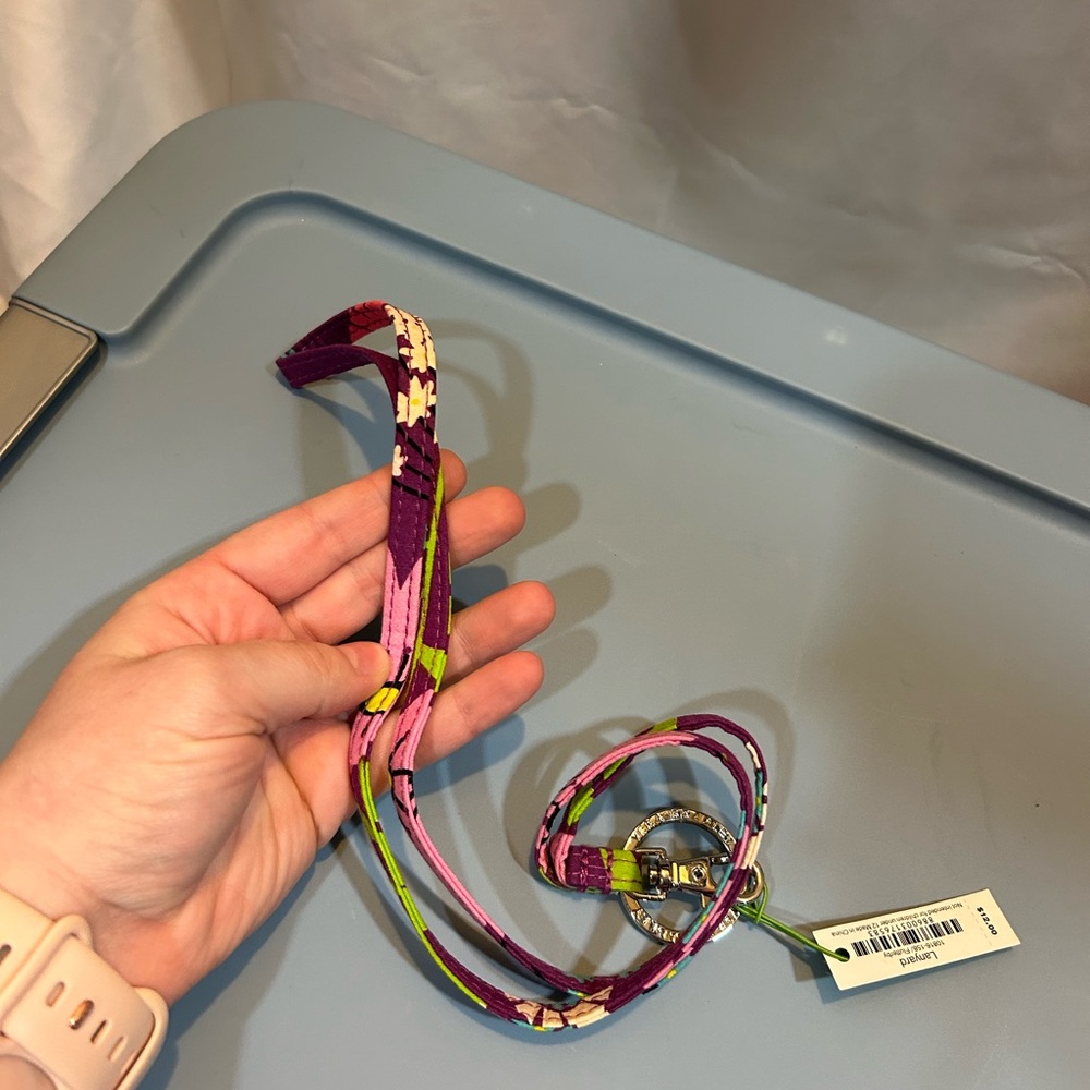 Vera Bradley Purple and Green Lanyard - Picture 2 of 3